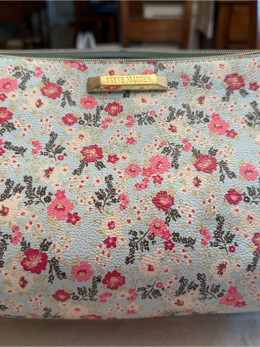 Steve Madden Pink Floral Women's Makeup Bag
